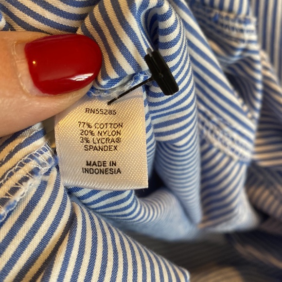 Express Short Sleeve Blue & White Stripe Tunic - Picture 6 of 7